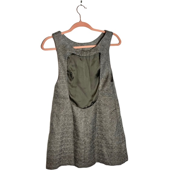 Reformation tweed metallic thread gray mini dress - Picture 2 of 6